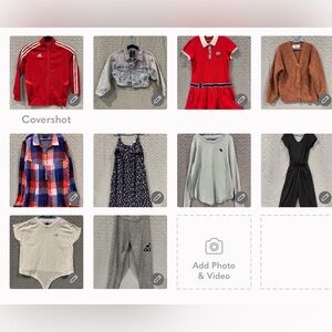 10/$20 Kids Clothes bundle Adidas H&M etc Fits 8-12y girls